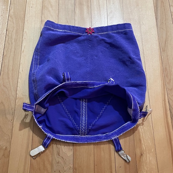 Rare Vintage 60s Sears Groovy Purple Short Girdle with Garters - Sz XS - Picture 6 of 11